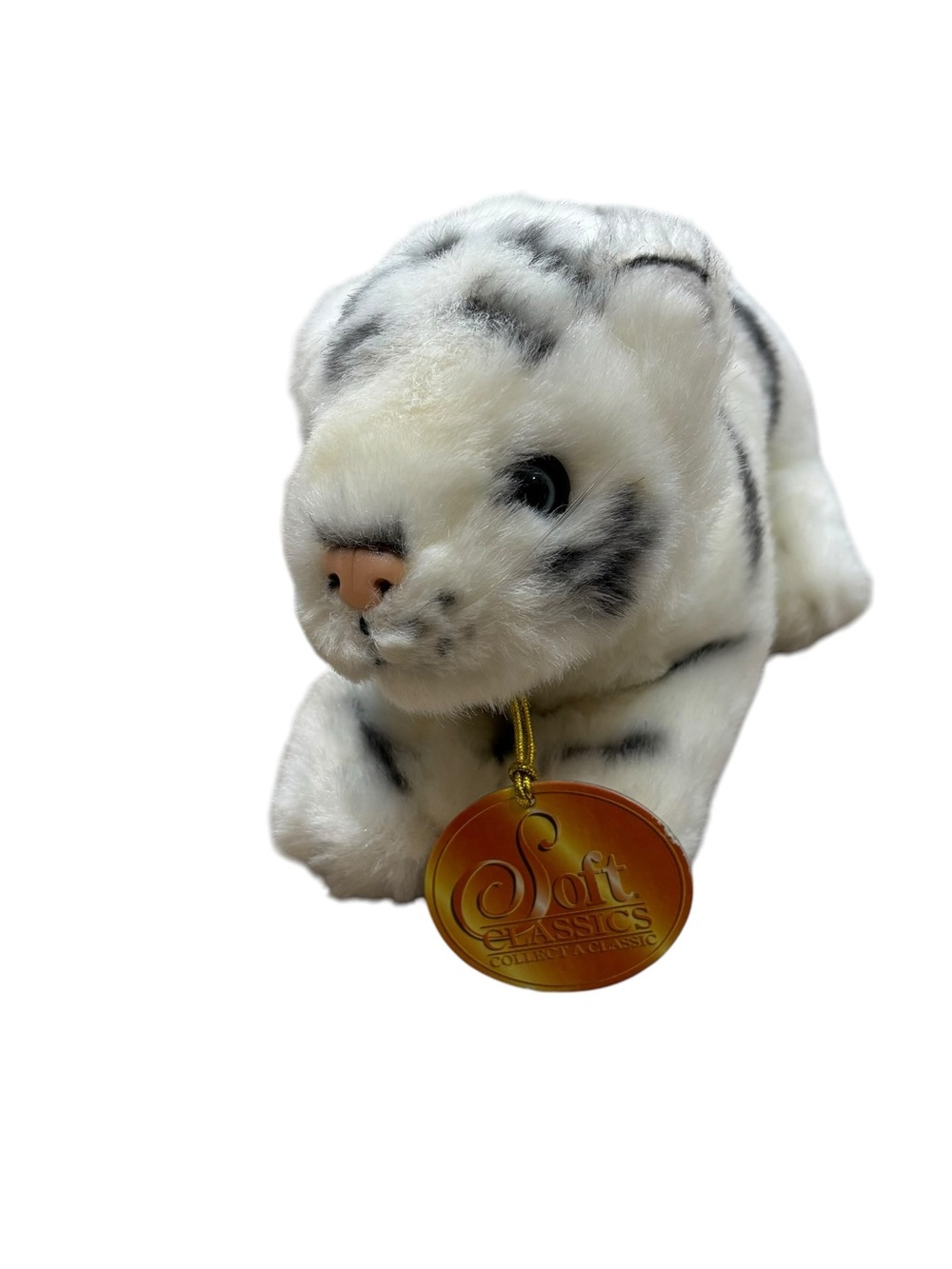Vintage New with Tags Westcliff Soft Classics Brand Baby White Tiger 1995
